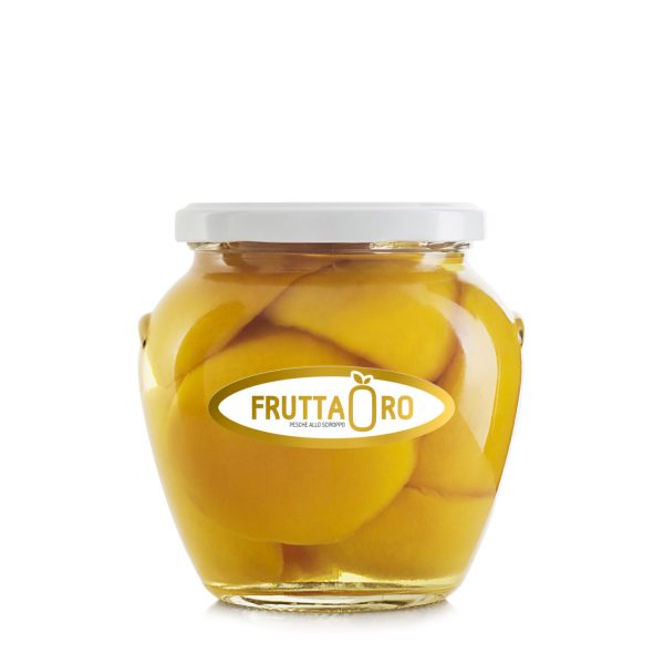 Pesche allo sciroppo in vaso orcio 560gr Frutta Oro