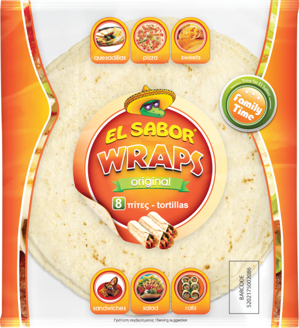 ES00141 el sabor_208_8 Wraps Original_ 8_(20cm) (16x8pcs)